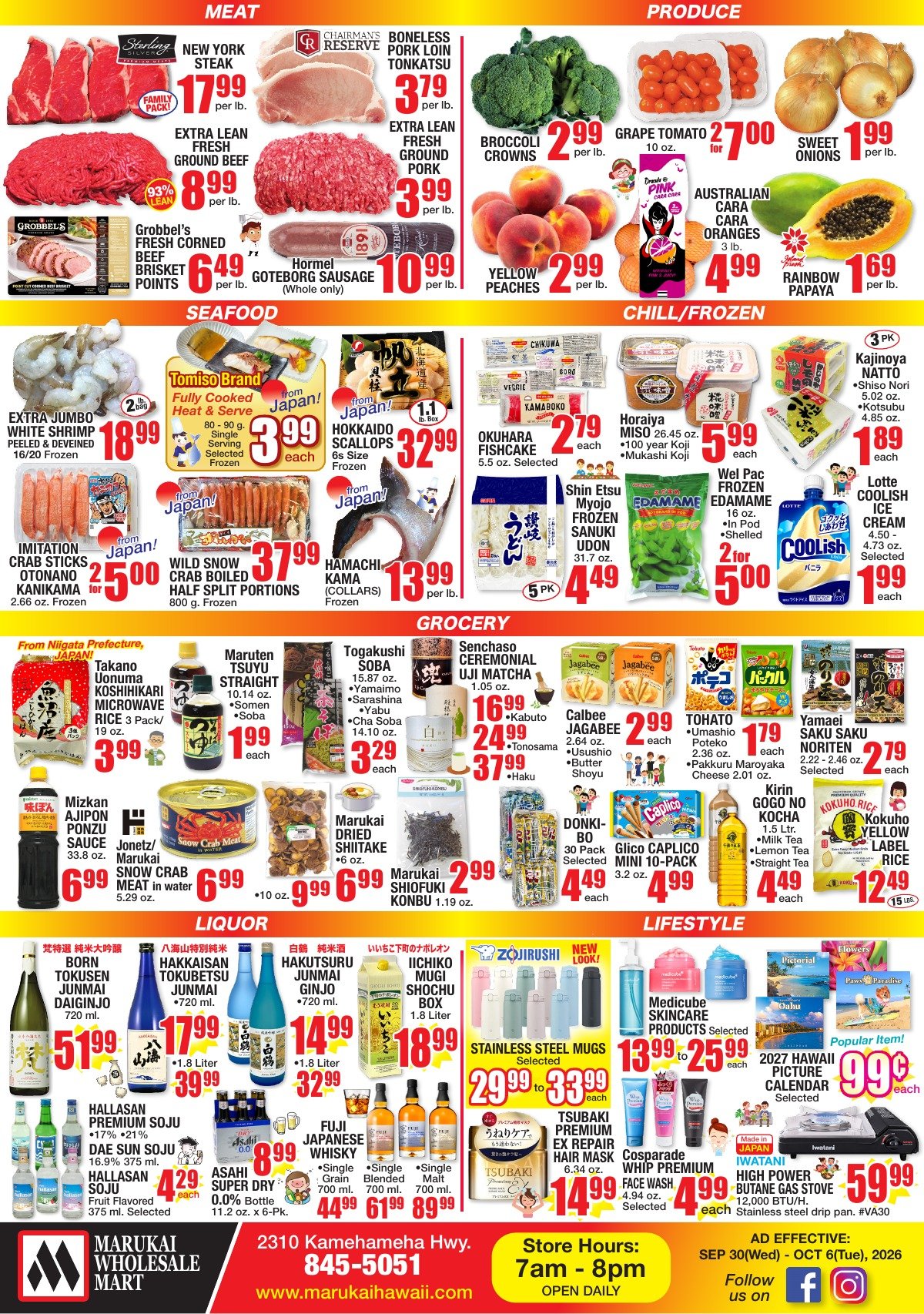 Weekly Flyer Wed, Sep 30, 2026 - Tue, Oct 6, 2026