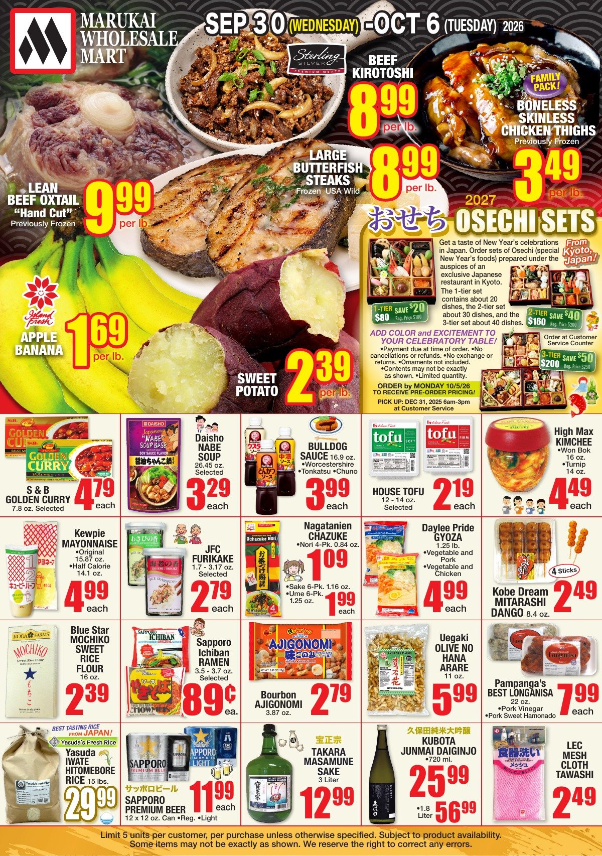 Weekly Flyer Wed, Sep 30, 2026 - Tue, Oct 6, 2026