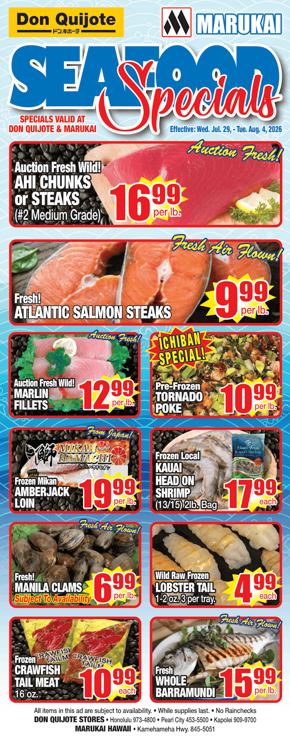Seafood Flyer Wed, Jul 29, 2026 - Tue, Aug 4, 2026