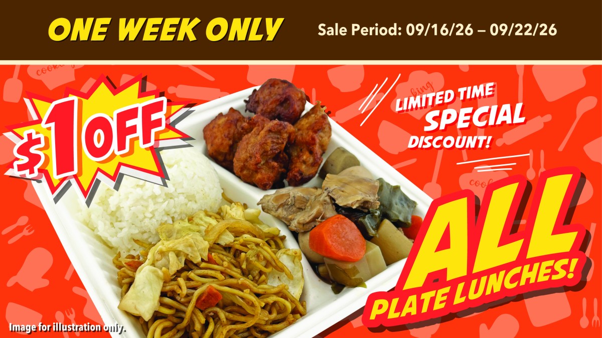 $1 Off Plate Lunches