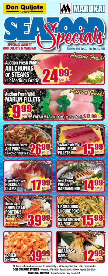 Seafood Flyer Wed, Jan 07, 2026 - Tue, Jan 13, 2026