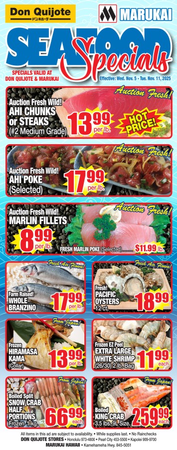 Seafood Flyer Wed, Nov 5, 2025 - Fri, Nov 11, 2025