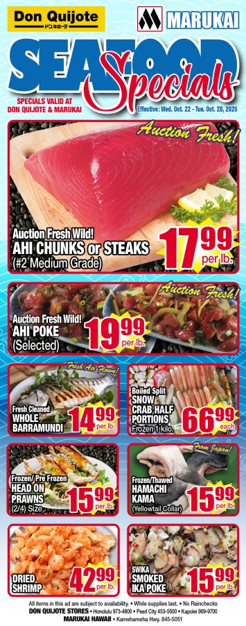 Seafood Flyer Wed, October 22, 2025 - Tue, October 28, 2025	