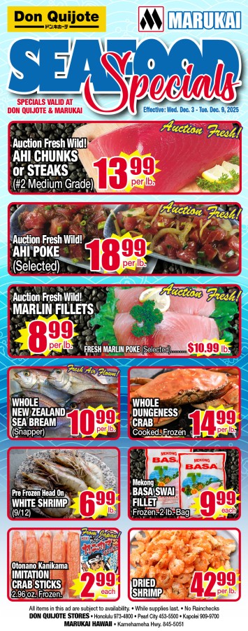Seafood Flyer Wed, Dec 03, 2025 - Tue, Dec 09, 2025