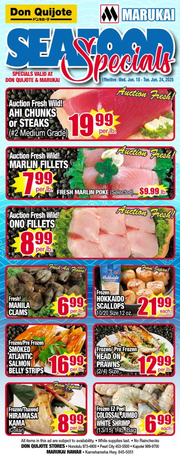 Seafood Flyer Wed, June 18, 2025 - Tues, June 24, 2025	