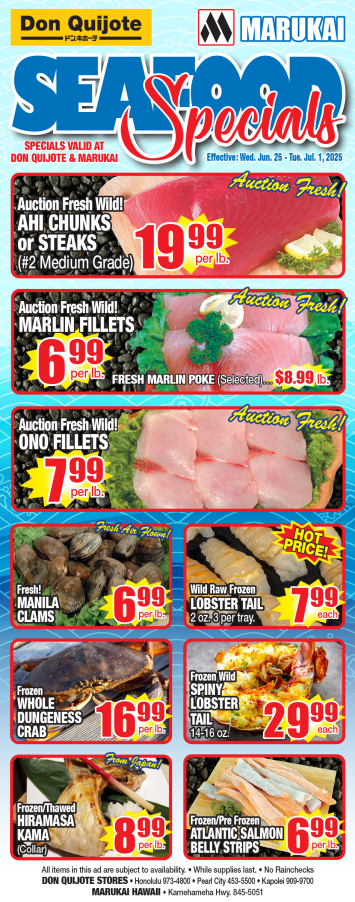 Seafood Flyer Wed, June 25, 2025 - Tues, July 01, 2025